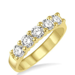 Parkplace Jewelers Round Shape 5 Stone Diamond Wedding Band 33341PPFGYG