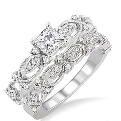 Parkplace Jewelers Princess Shape Diamond Wedding Set 19292PPFHWG-WS