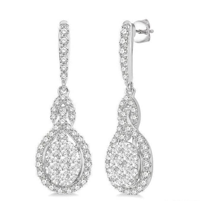 Parkplace Jewelers Oval Shape Halo Lovebright Diamond Earrings 924A0PPFVERWG-1.25