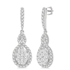 Parkplace Jewelers Oval Shape Halo Lovebright Diamond Earrings 924A0PPFVERWG-1.25