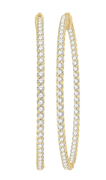Parkplace Jewelers Inside-Out Diamond Hoop Earrings 629C0PPFGERYG-5.00