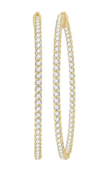 Parkplace Jewelers Inside-Out Diamond Hoop Earrings 629C0PPFGERYG-5.00
