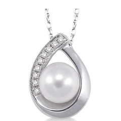 Parkplace Jewelers Pearl & Diamond Fashion Pendant 56669PPFXPDWG