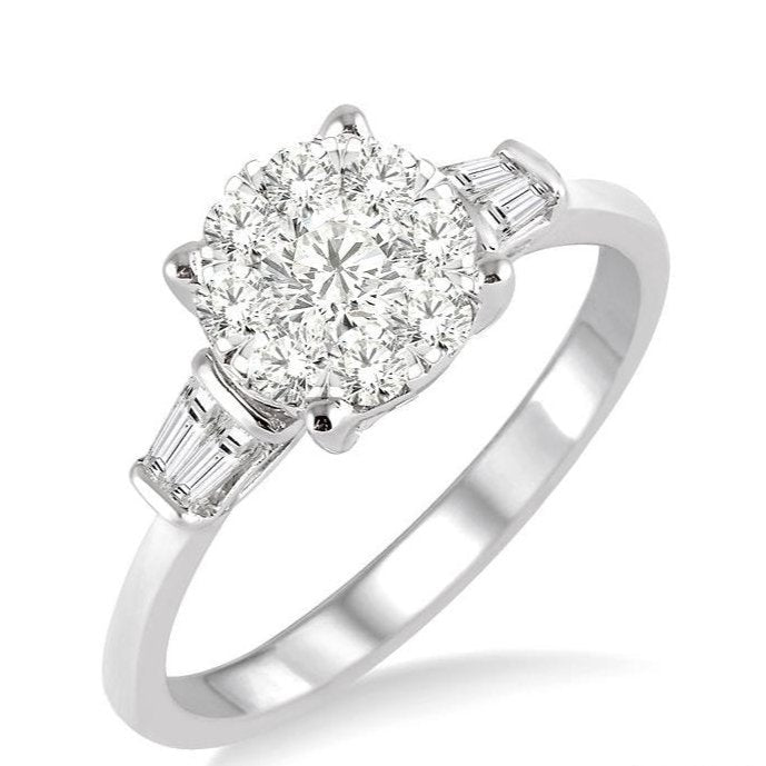 Parkplace Jewelers Round Shape Lovebright Diamond Engagement Ring 24532PPFHWG-LE