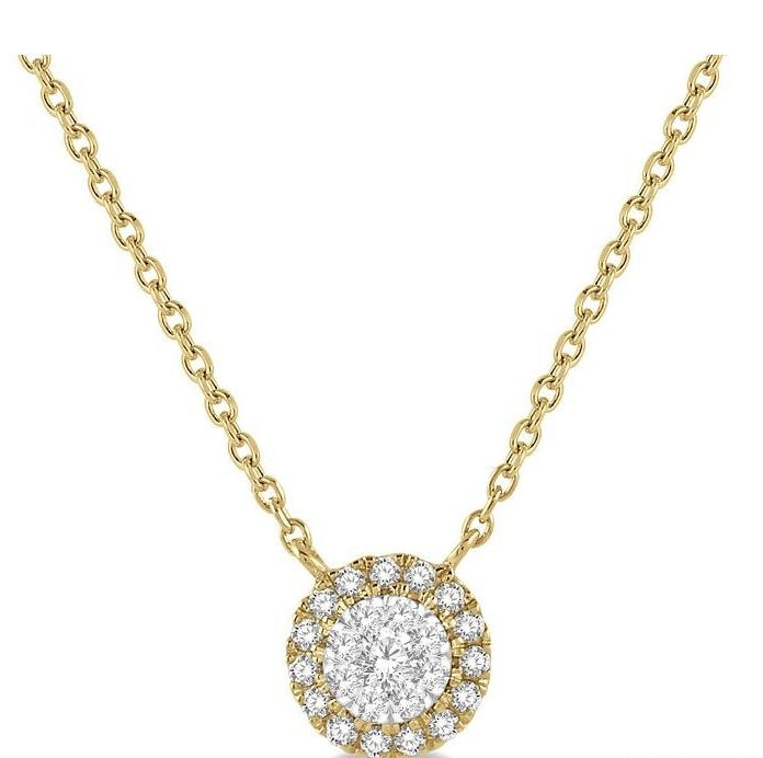 Parkplace Jewelers Round Shape Halo Lovebright Essential Diamond Pendant 99650PPFHNKYW