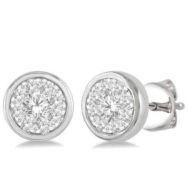 Parkplace Jewelers Round Shape Lovebright Essential Diamond Stud Earrings 921B5PPFGERWG