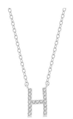 Parkplace Jewelers Block 'H' Initial Diamond Pendant 912F9PPFSPDWG-H