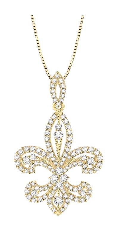 Parkplace Jewelers Fleur De Lis Diamond Pendant 98361PPFHPDYG