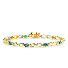 Parkplace Jewelers Oval Shape Gemstone & Diamond Bracelet 76040PPTSEM