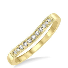 Parkplace Jewelers Curved Diamond Wedding Band 30368PPFGYG