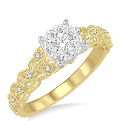 Parkplace Jewelers Round Shape Lovebright Diamond Engagement Ring 153C5PPFVYW-LE