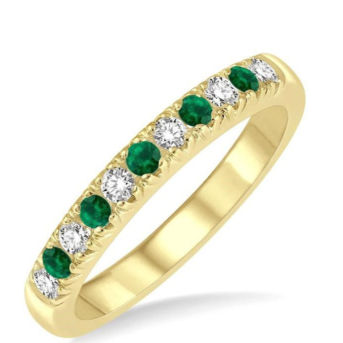 Parkplace Jewelers 11 Alternate Gemstone & Diamond Wedding Band 46507PPFGEMYG