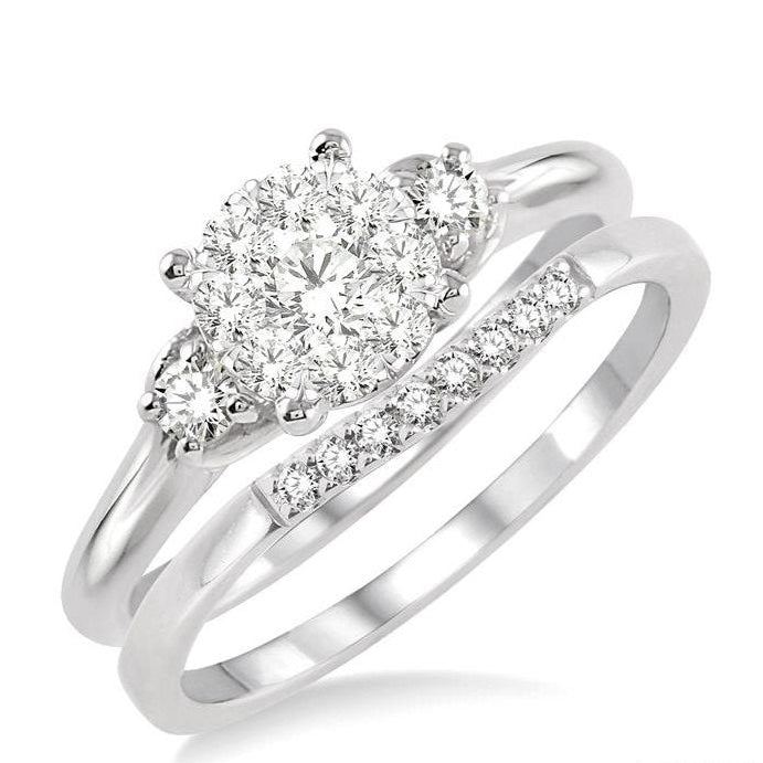 Parkplace Jewelers Round Shape Lovebright Diamond Wedding Set 19463PPFVWG-WS