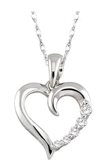 Parkplace Jewelers Heart Shape Journey Diamond Fashion Pendant 93669PPFXPDWG