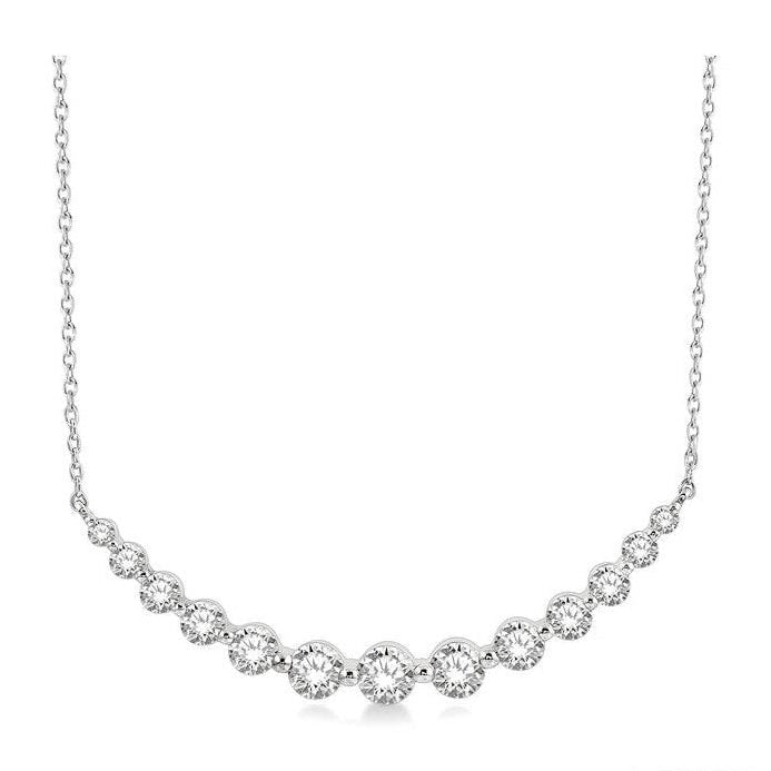 Parkplace Jewelers Graduated Diamond Fixed Smile Necklace 990H1PPFGNKWG