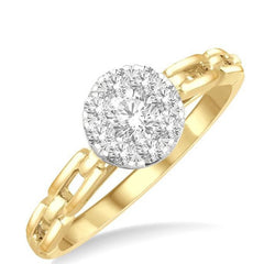 Parkplace Jewelers Round Shape Paper Clip Lovebright Diamond Fashion Ring 158F4PPFGYW