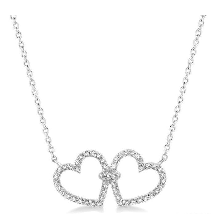 Parkplace Jewelers Twin Heart Shape Diamond Necklace 997FQPPTSNKWG