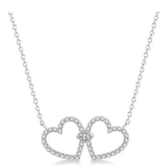 Parkplace Jewelers Twin Heart Shape Diamond Necklace 997FQPPTSNKWG