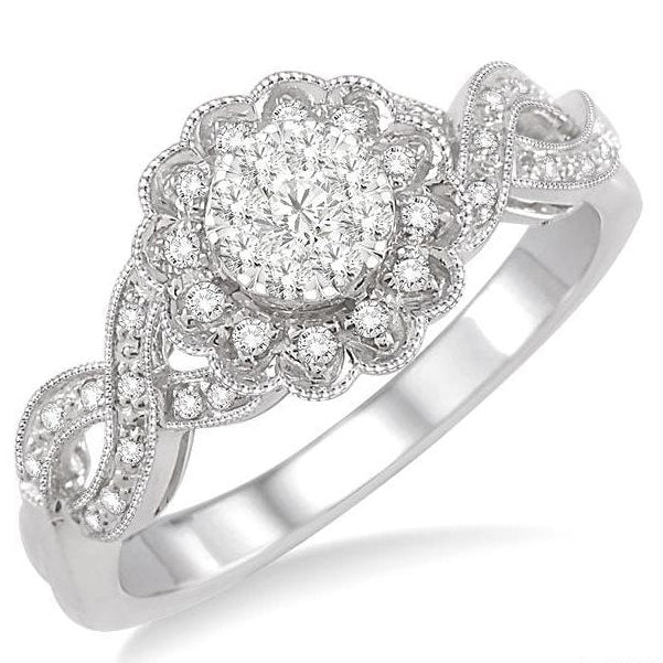Parkplace Jewelers Round Shape Halo Lovebright Diamond Ring 34205PPFNWG