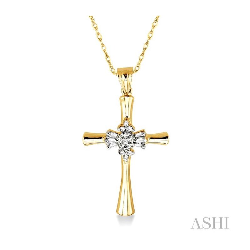 ASHI Cross Diamond Pendant 95068PPFXPD
