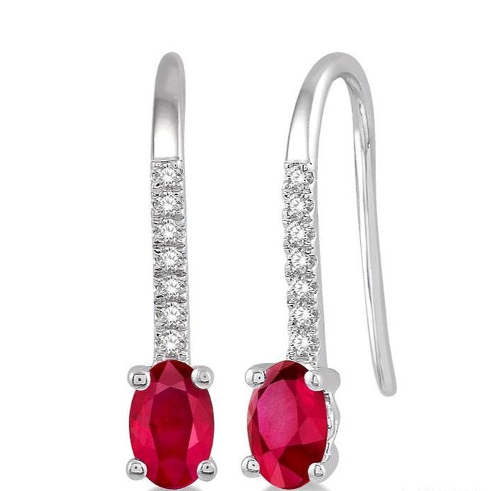 Parkplace Jewelers Oval Shape Gemstone & Diamond Earrings 57279PPTSERRBWG