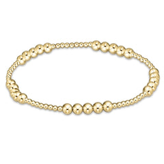 Enewton Classic Blissful Pattern 2mm Bead Bracelet - 4mm Gold BCLG2BLFPG4