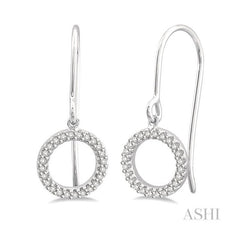 ASHI Circle Petite Diamond Fashion Earrings 627A8PPTSERWG