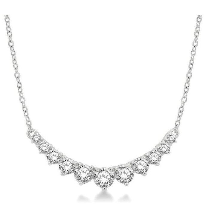 Parkplace Jewelers Graduated Diamond Smile Necklace 991HVPPFGNKWG