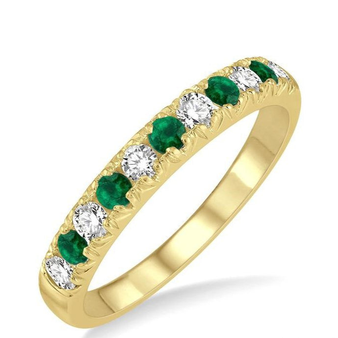 Parkplace Jewelers 11 Alternate Gemstone & Diamond Wedding Band 46506PPFGEMYG