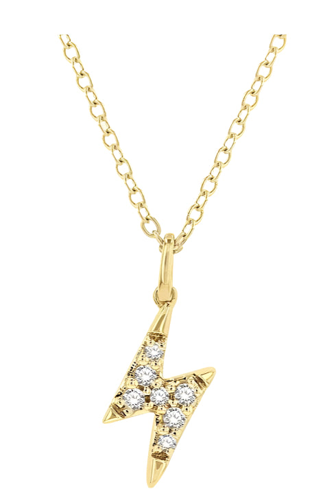 Parkplace Jewelers Lightning Bolt Petite Diamond Fashion Pendant 640A8PPTSPDYG