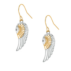 Two-tone Gold Polished Drop Earrings Earring