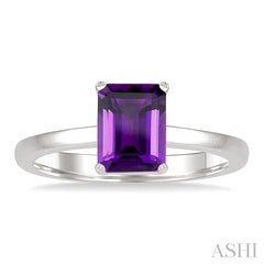 ASHI Emerald Shape Gemstone Solitaire Ring 50849PPF@AMWG-OC