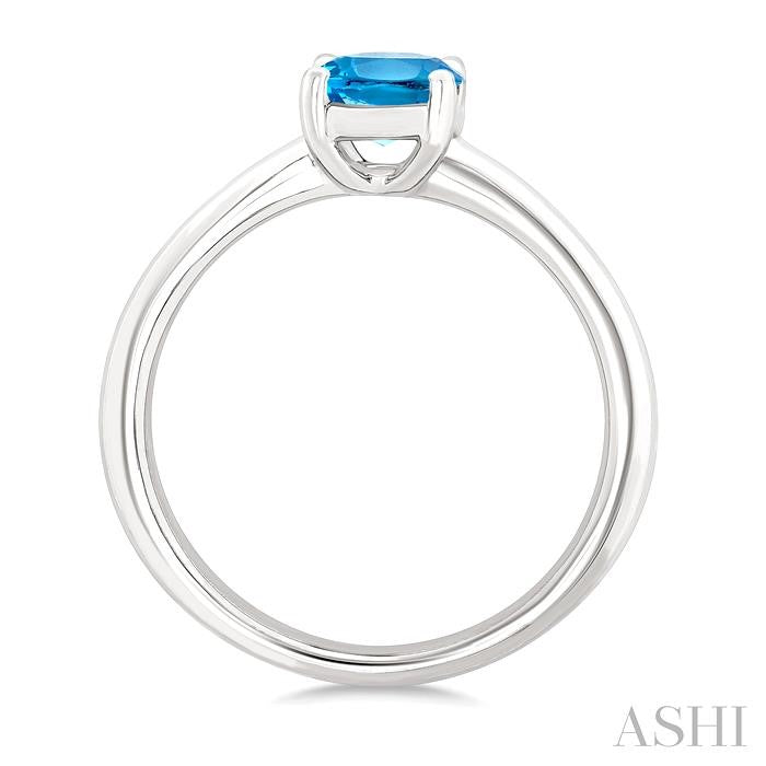 ASHI Oval Shape Gemstone Solitaire Ring 50849PPF@BTWG-OV