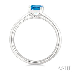 ASHI Oval Shape Gemstone Solitaire Ring 50849PPF@BTWG-OV