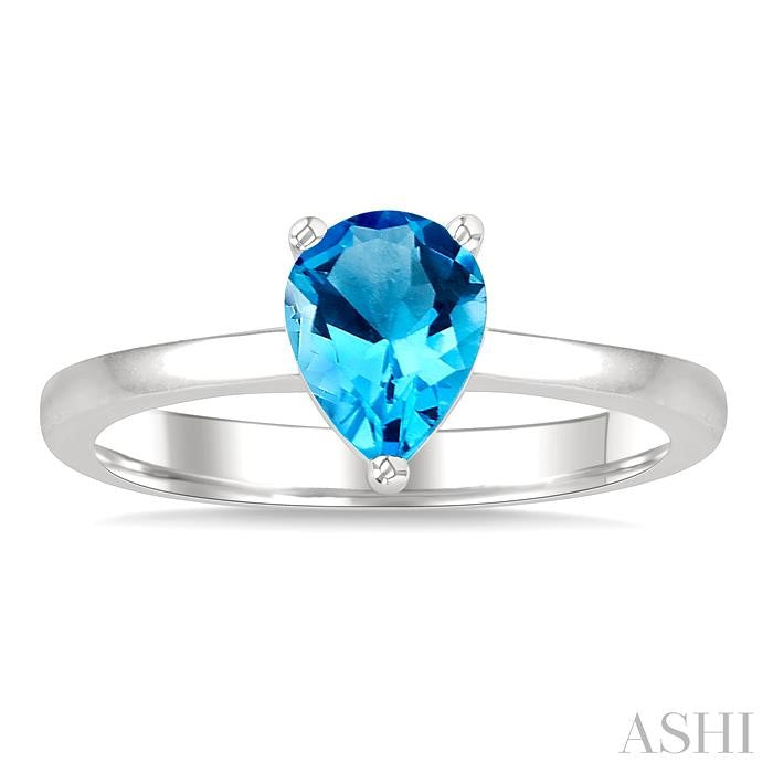ASHI Pear Shape Gemstone Solitaire Ring 50849PPF@BTWG-PR