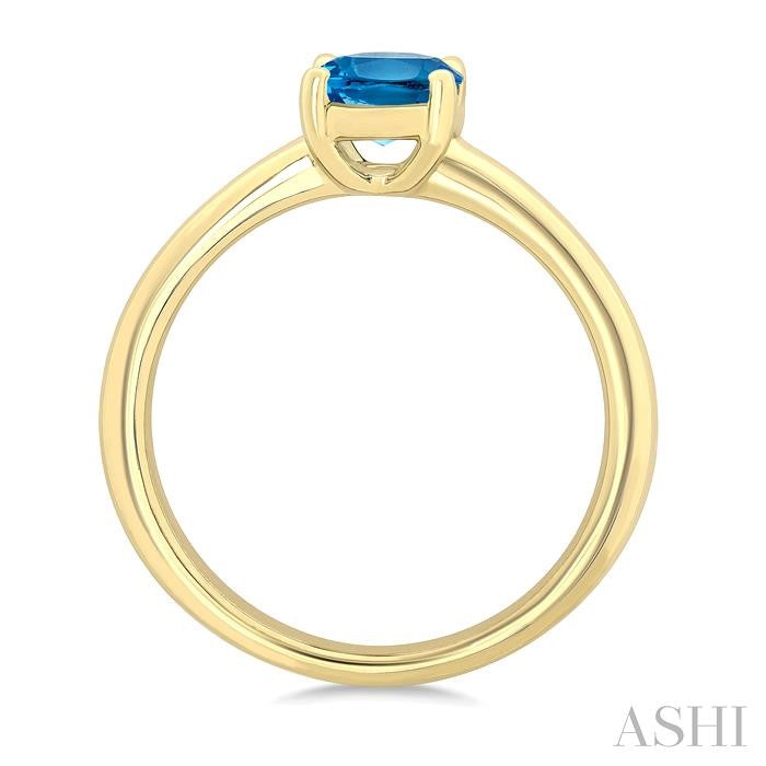 ASHI Oval Shape Gemstone Solitaire Ring 50849PPF@BTYG-OV