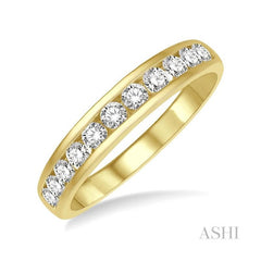 ASHI 11 Stone Channel Set Diamond Wedding Band 33313PPFGYG