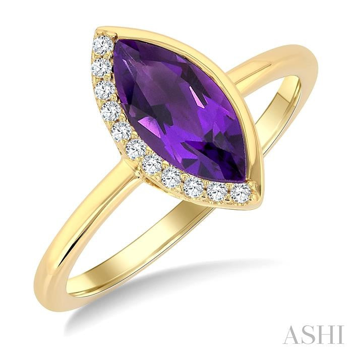 ASHI Marquise Shape Gemstone & Diamond Ring 50939PPTGAMYG