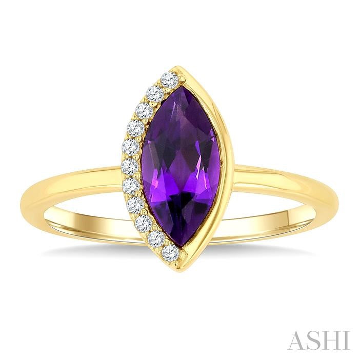 ASHI Marquise Shape Gemstone & Diamond Ring 50939PPTGAMYG