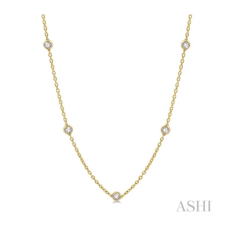 ASHI Diamond Station Necklace 990A1PPFHNKYG