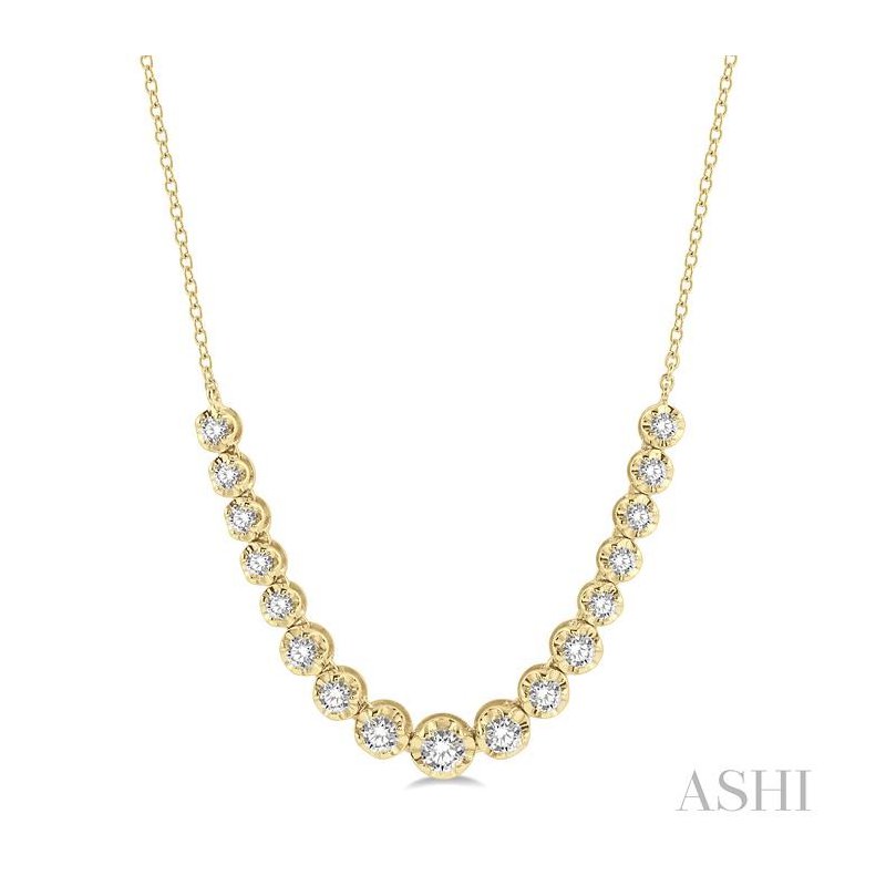 ASHI Illusion Diamond Necklace 99931PPFGNKYG