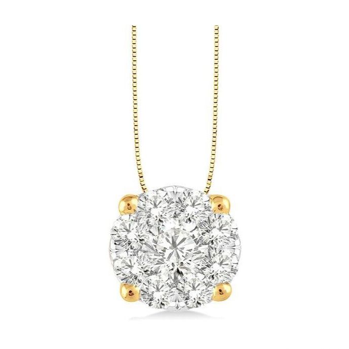 Parkplace Jewelers Round Shape Lovebright Essential Diamond Solitaire Pendant 91756PPFGPDYW