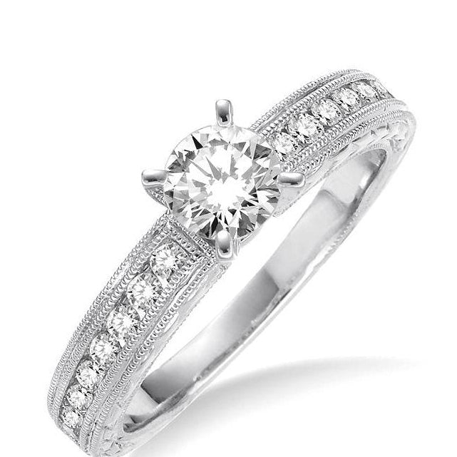 Parkplace Jewelers Round Shape Semi-Mount Diamond Engagement Ring 21814PPFVWG-SM