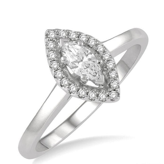 Parkplace Jewelers Marquise Shape Halo Diamond Engagement Ring 254M5PPFHWG-LE
