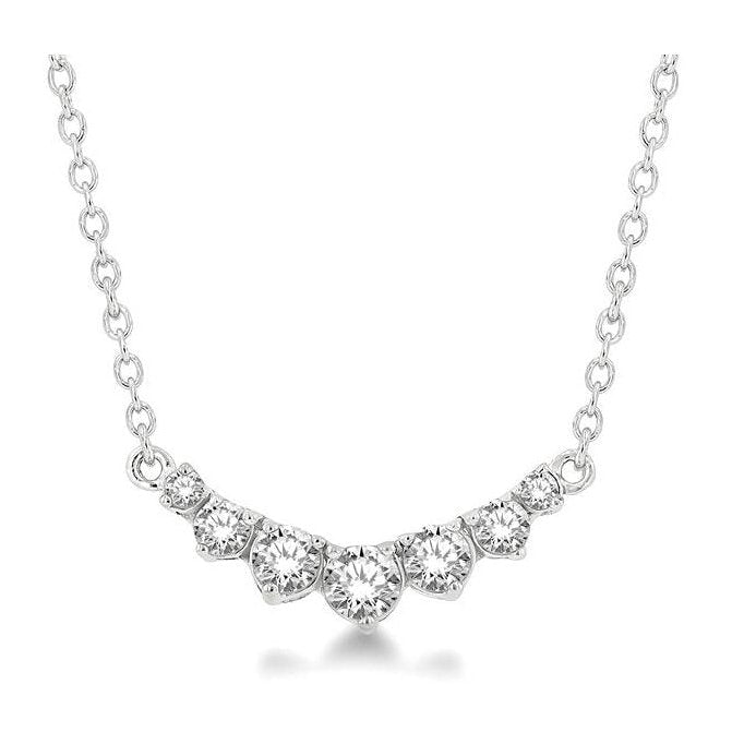 Parkplace Jewelers Graduated Diamond Smile Necklace 991HQPPFGNKWG