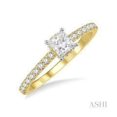 ASHI Princess Shape Diamond Engagement Ring 259J4PPFHYG-LE-PRN