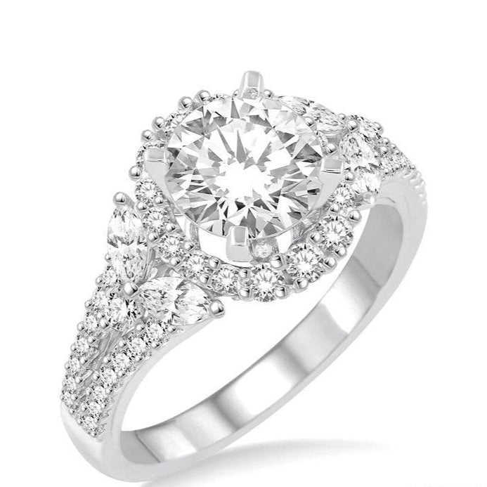 Parkplace Jewelers Round Shape Semi-Mount Halo Diamond Engagement Ring 259A1PPFRWG-SM
