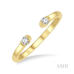 ASHI Stackable Petite Diamond Fashion Open Ring 388G8PPTGYG