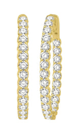 Parkplace Jewelers Inside-Out Diamond Oval Hoop Earrings 624B0PPFGERYG-4.00