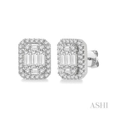 ASHI Halo Fusion Diamond Earrings 970A4PPFVERWG